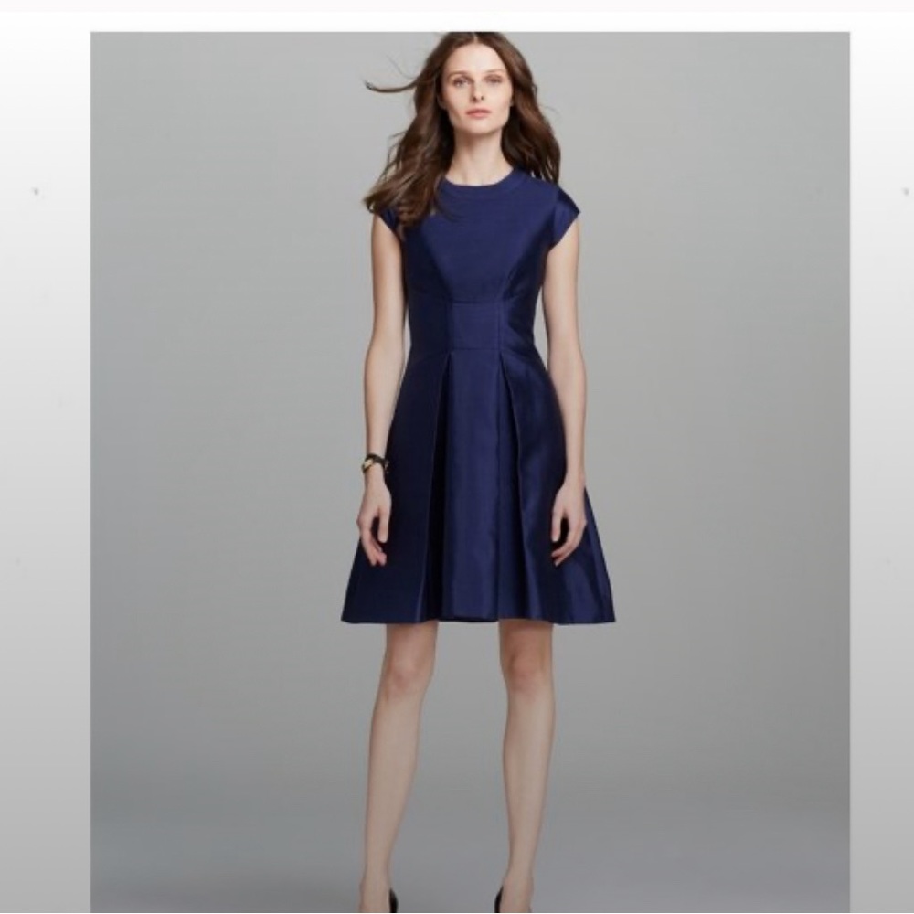 Classic Navy Fit-and-Flare Dress